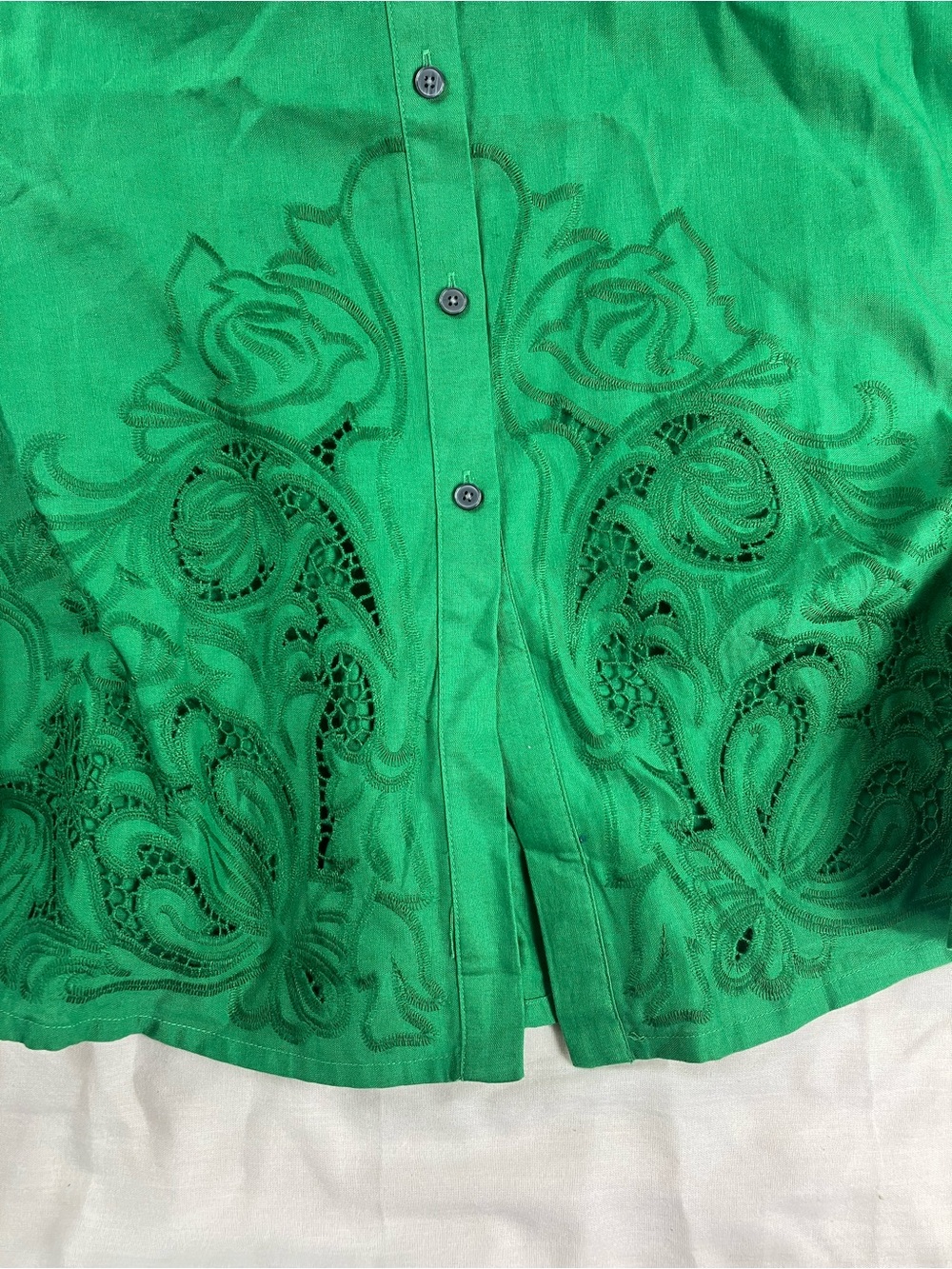 Boden Green Mae Linen Blend Shirt Dress - Picture 8 of 11